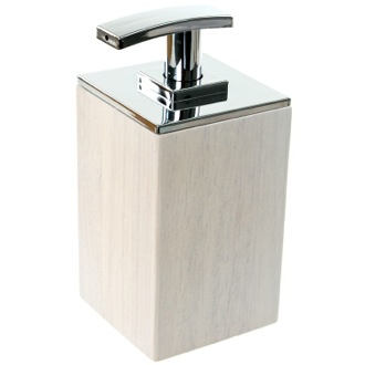 Soap Dispenser White Short Soap Dispenser in Wood Gedy PA81-02